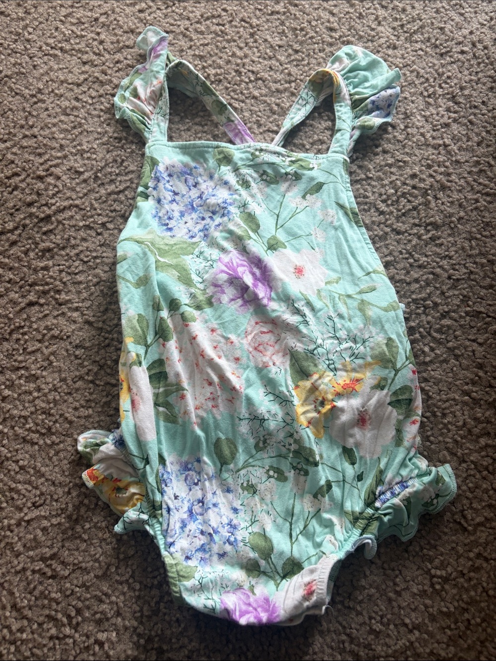 B69 Posh Peanut Ruffle Bubble Romper, 2t